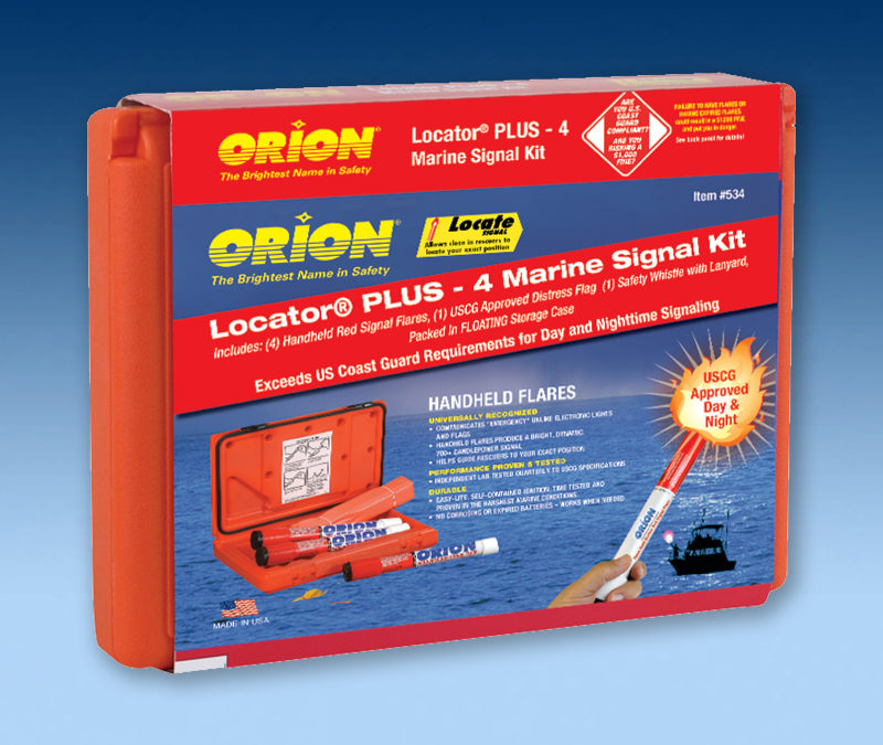 Item #234 Locator Plus-3 w/Whistle & Flag in Floating Case - Orion Safety